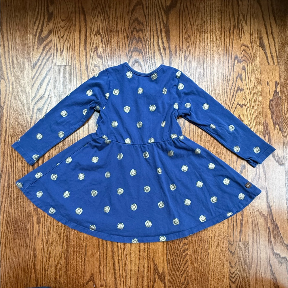 Tea Collection Long Sleeve Wrap Neck Dress 4 - Picture 5 of 8